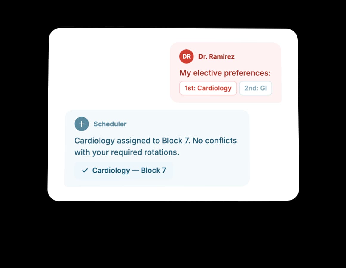 Elective Rotations Scheduled With Resident Input